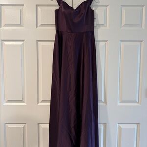 David's Bridal Purple Sweetheart Maxi Gown